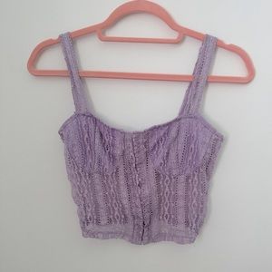 Lace corset style crop top